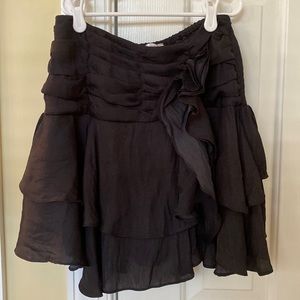 Vestique Black Ruffle Skirt